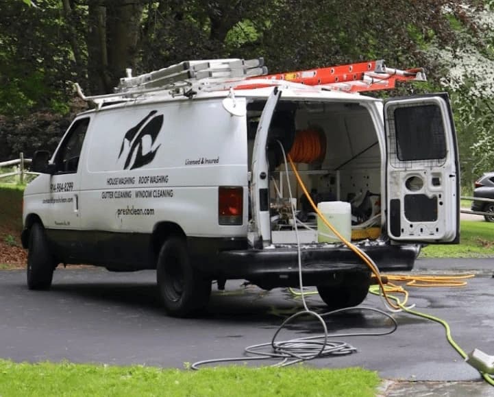 Mayfield Heights Power Washing professionals cleaning commercial fleet in Mayfield Heights